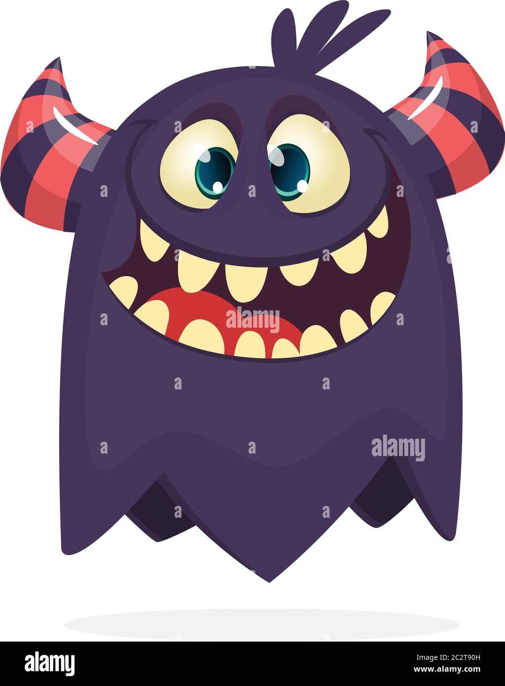 Cartoon Glucklich Monster Halloween Illustration Von Aufgeregt Monster Vektor Stock Vektorgrafik Alamy