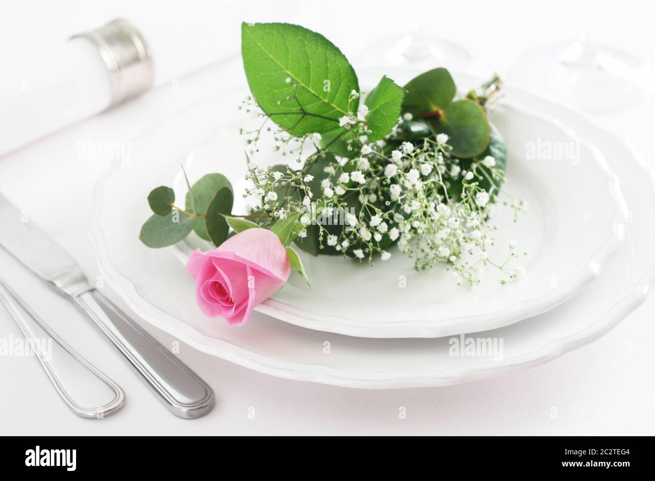 Elegante Gedeck Stockfoto