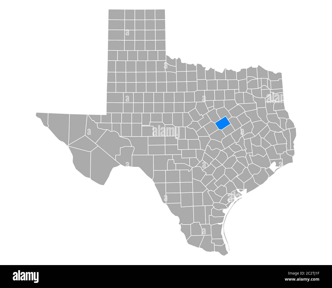 Karte von McLennan in Texas Stockfoto