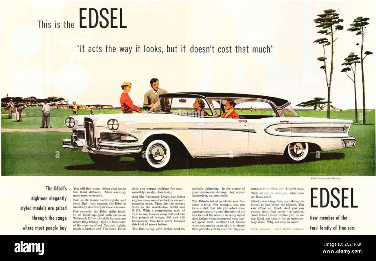 FORD EDSEL Werbung 1957 Stockfoto