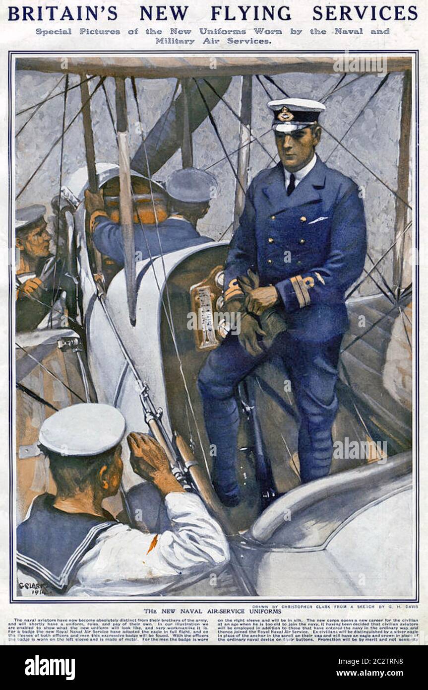 ROYAL MARINE LUFTDIENST UNIFORM 1914 Stockfoto