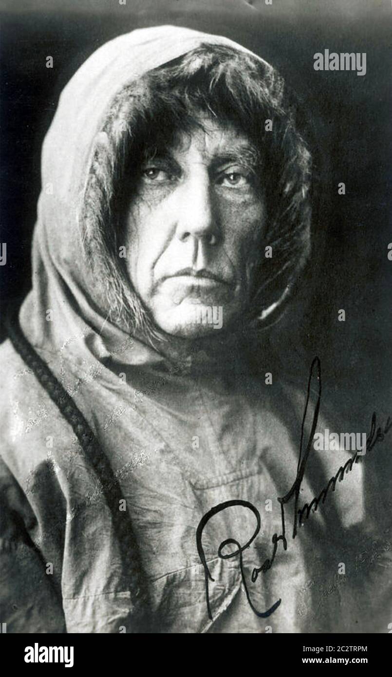 ROALD AMUNDSEN (1872-1928) Norwegischer Polarforscher um 1923 Stockfoto
