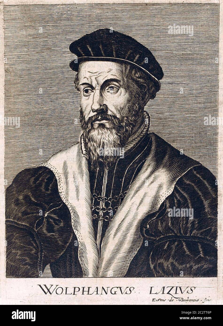WOLFGANG LAZIUS (1514-1565) österreichischer Kartograph, Historiker und Arzt Stockfoto