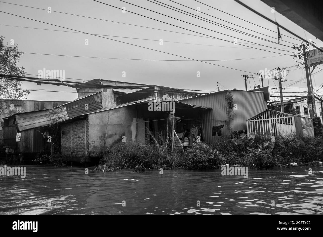 Bootsfahrt auf dem Mekong Delta und zu Cai Rang schwimmenden Märkten, Can Tho, Vietnam Stockfoto