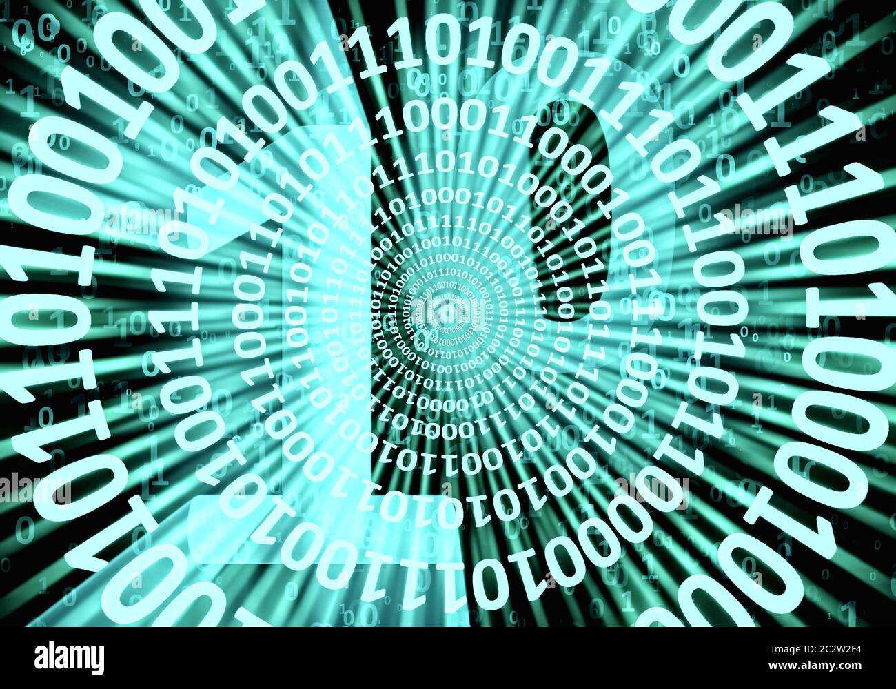 Abstrakte digitale Tunnel. Verwendung für Hintergrund oder Textur Stockfoto