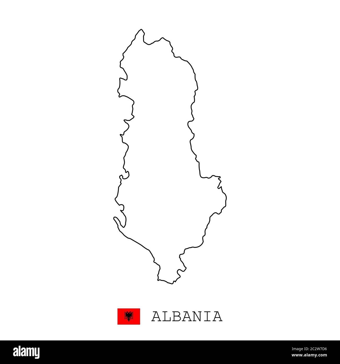 Albanische Flagge Zeichnen