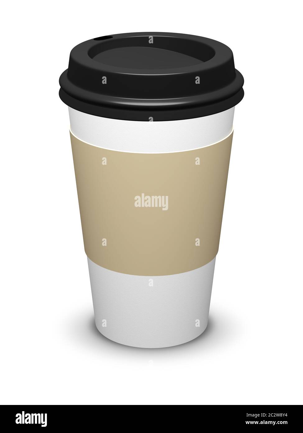 Coffee to go Tasse isoliert auf weißem Hintergrund Stockfoto