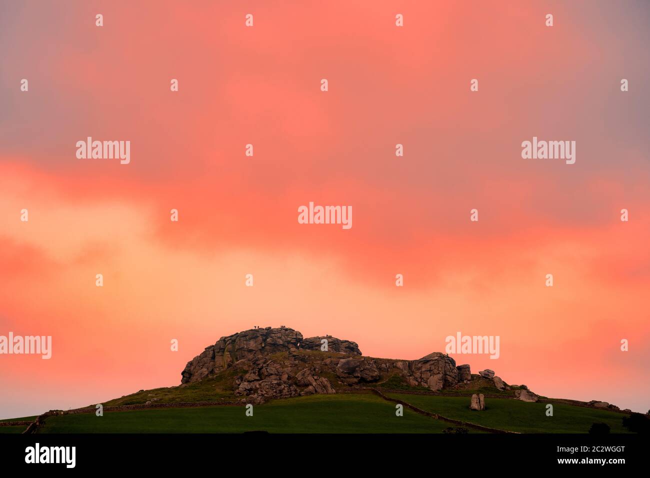 Almscliffe Crag in Wharfedale, North Yorkshire Stockfoto