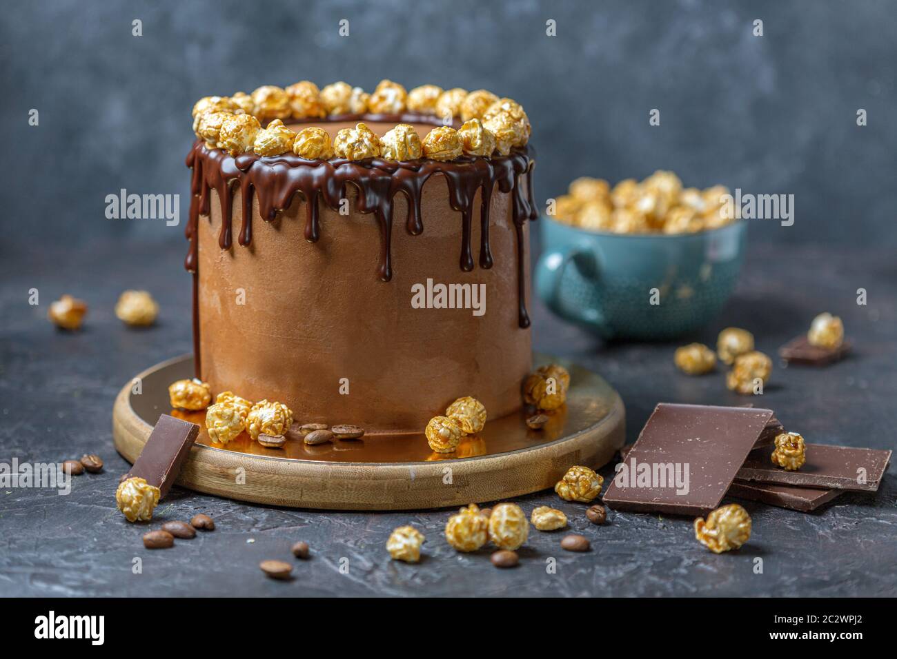 Schokoladenkaffee in Lagen. Stockfoto