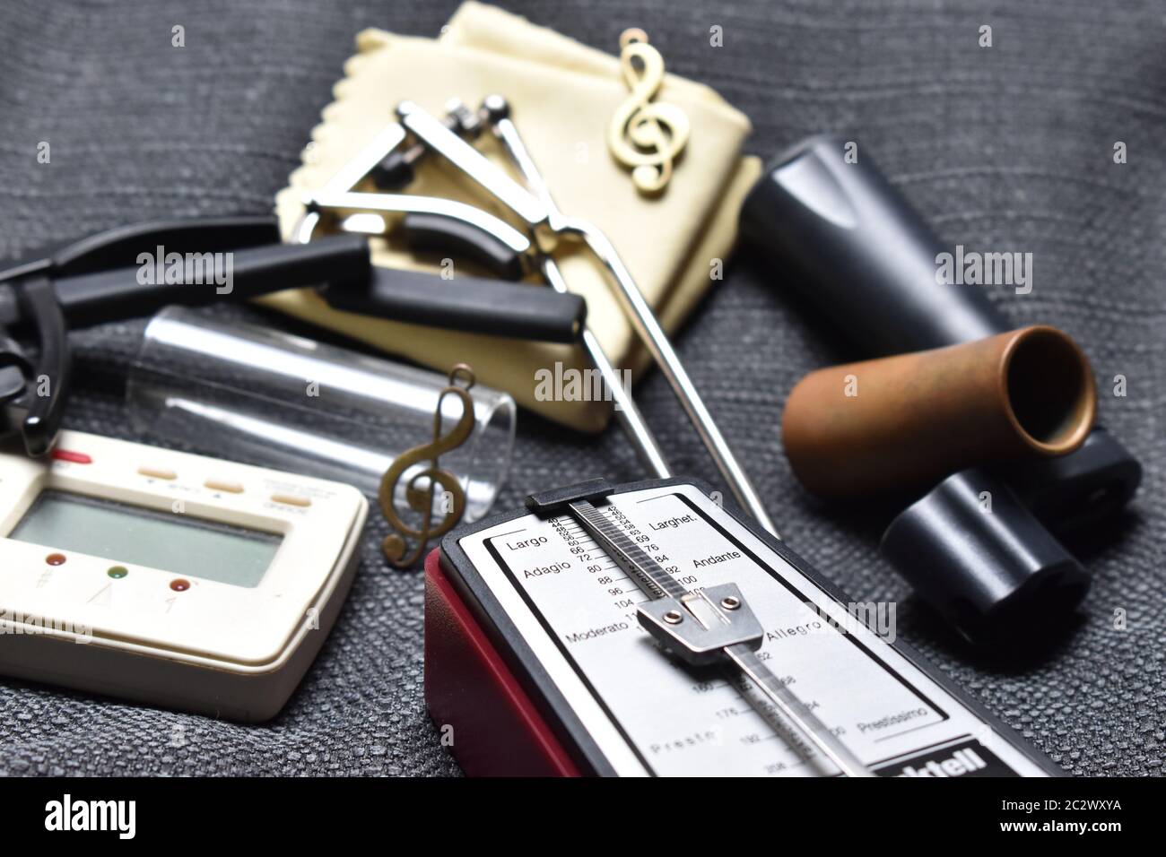 Gitarrenbegleitung Stockfoto