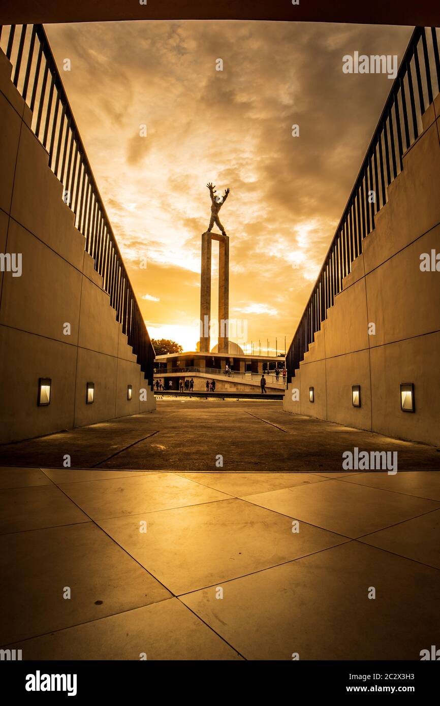 Statue von Irian Jaya Liberation Monument ist ein Symbol für die Unabhängigkeit der Menschen in West-Irian Stockfoto