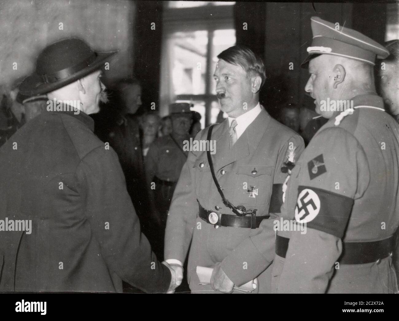 Thanksgiving-Tag auf dem bückeberg bei Hameln - Goebbels und Darre Heinrich Hoffmann Fotografien 1933 Adolf Hitlers offizieller Fotograf und Nazi-Politiker und Verleger, der Mitglied des intime Hitlerkreises war. Stockfoto