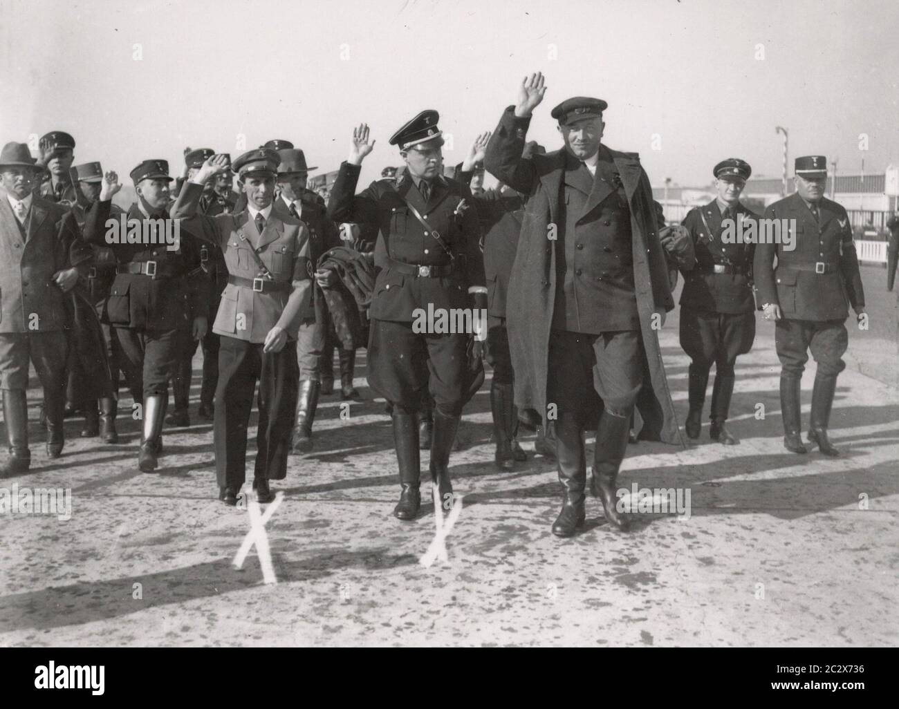 Thanksgiving-Tag auf dem bückeberg bei Hameln - Goebbels und Darre Heinrich Hoffmann Fotografien 1933 Adolf Hitlers offizieller Fotograf und Nazi-Politiker und Verleger, der Mitglied des intime Hitlerkreises war. Stockfoto