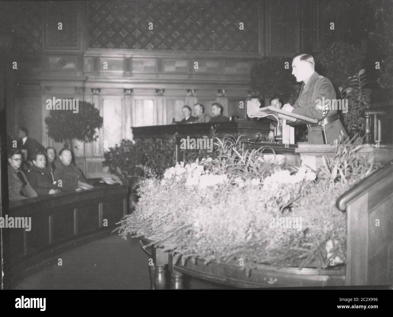 Leiter der HJ - Axmann Heinrich Hoffmann fotografiert 1933 Adolf Hitlers offizieller Fotograf und ein Nazi-Politiker und Verleger, der Mitglied des intime Zirkels Hitlers war. Stockfoto