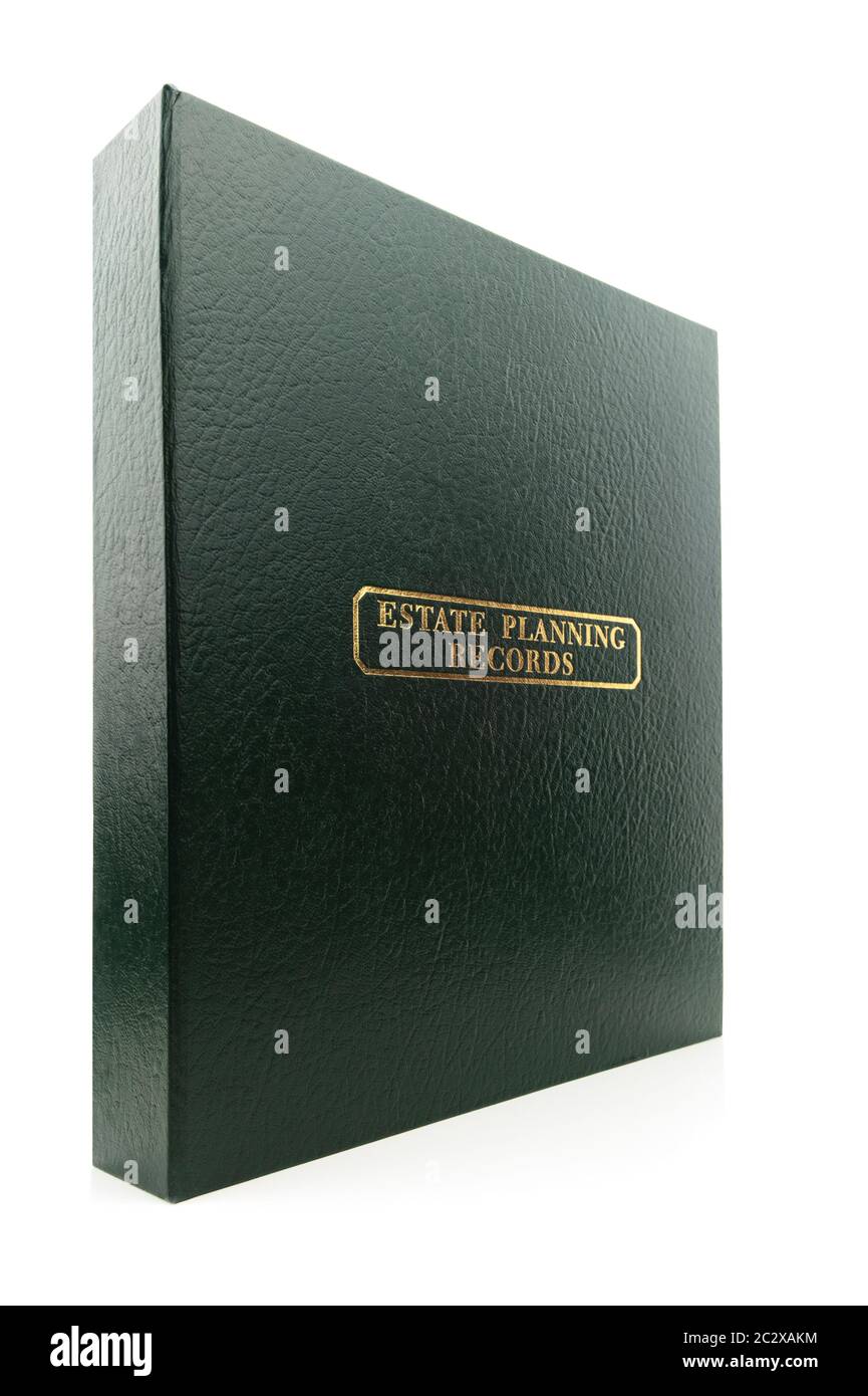 Isolierte Baugrundplanungsunterlagen auf weißem Hintergrund. Stockfoto