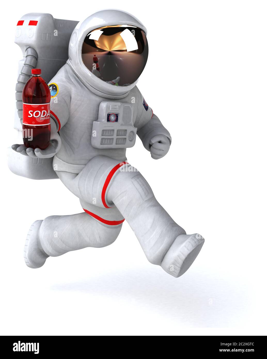 Spaß Astronaut - 3D-Darstellung Stockfoto