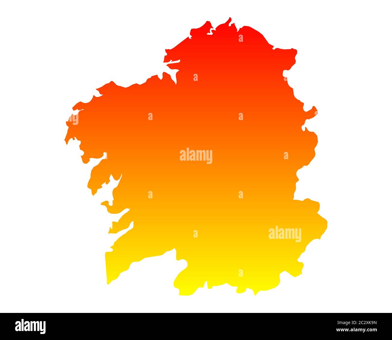 Karte von Galicien Stockfoto