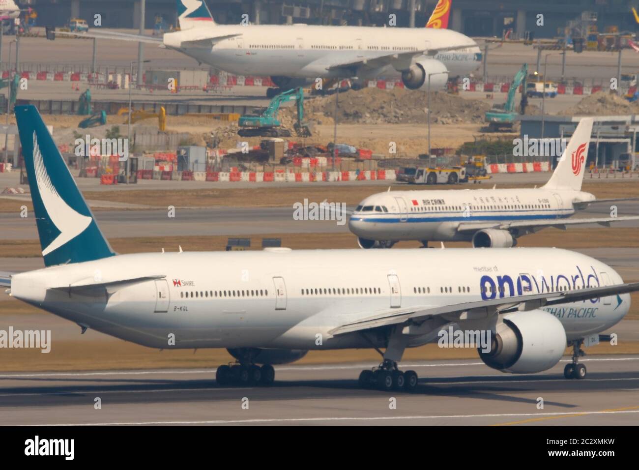 Cathay Pacific Boeing Stockfoto