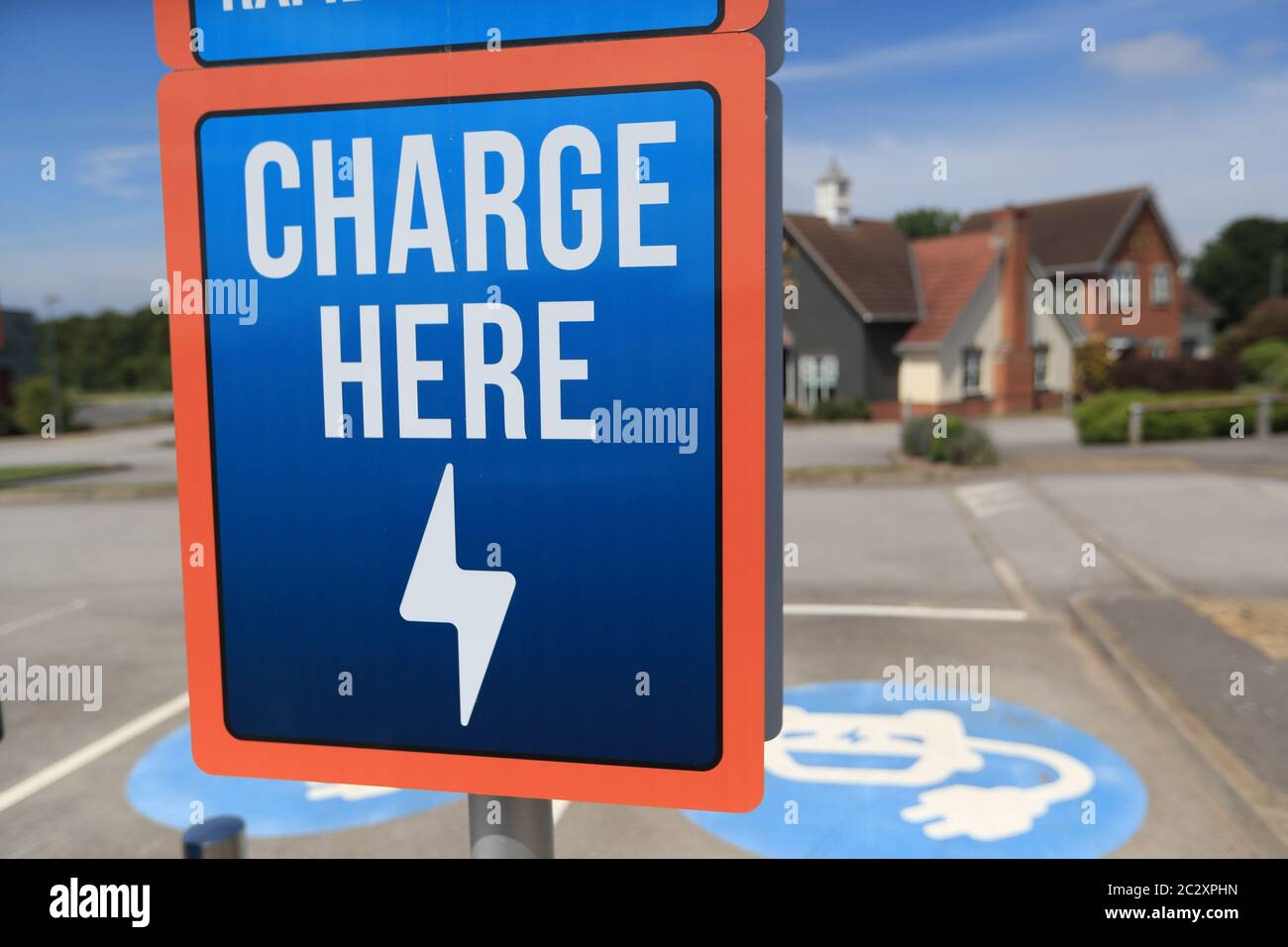 Engenie Elektrofahrzeug Schnellladestelle Stockfoto