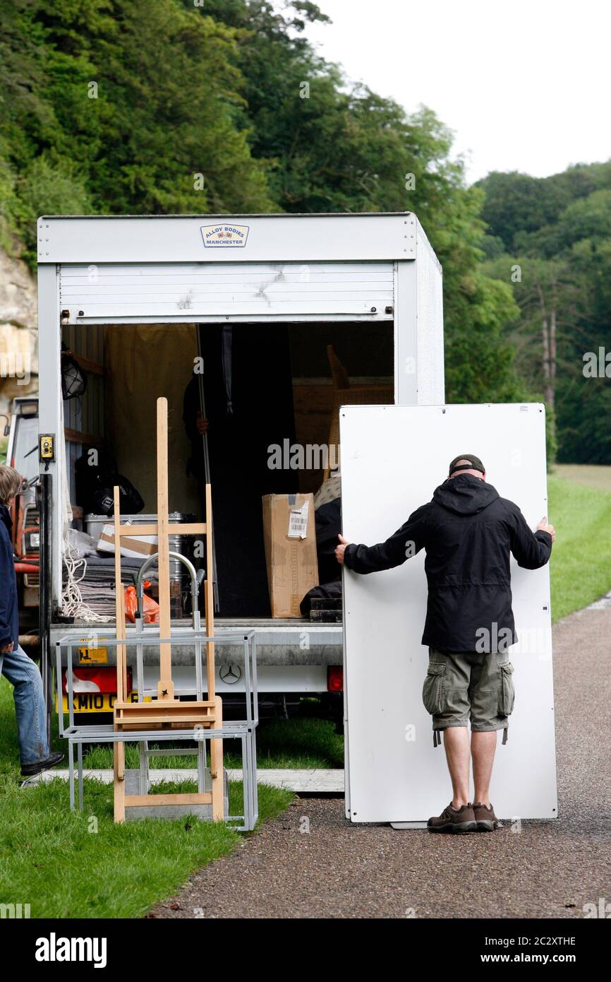 Die Antiques Roadshow in Fountains Abbey und Studley Royal Park. Stockfoto