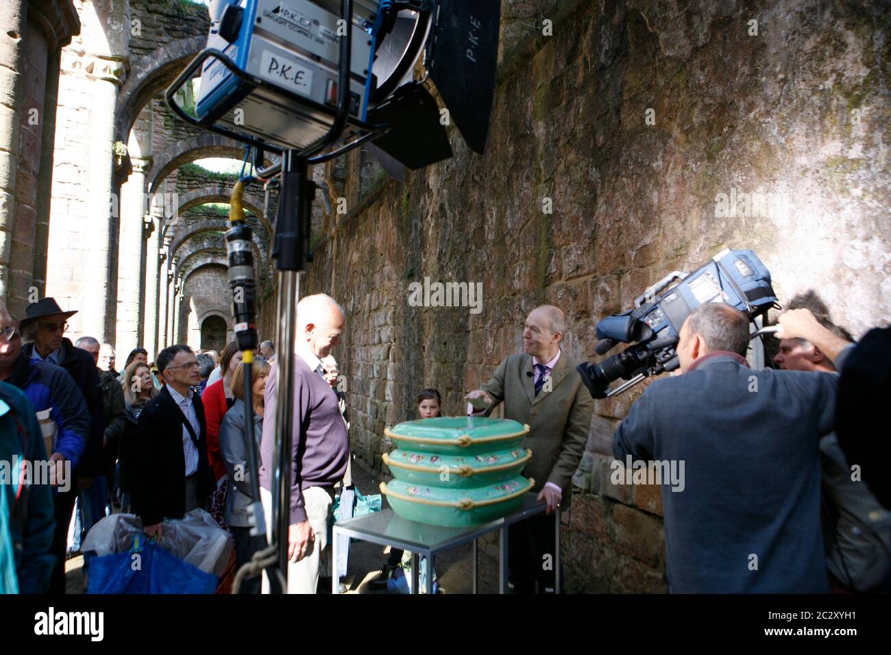 Die Antiques Roadshow in Fountains Abbey und Studley Royal Park. Stockfoto