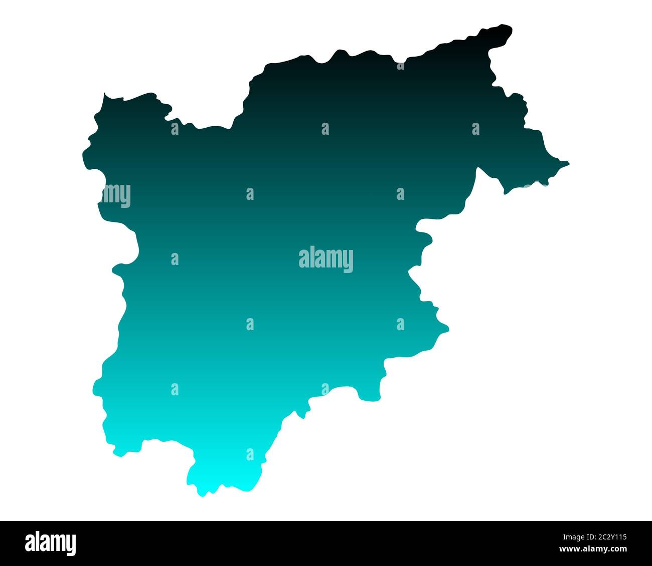 Karte von Trentino-südtirol. Stockfoto