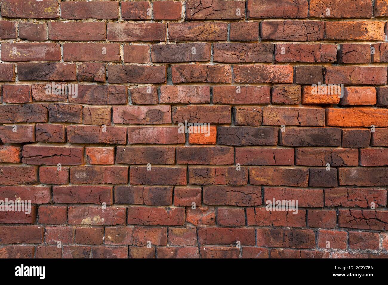 In der Nähe von Old Red Brick Wall Stockfoto