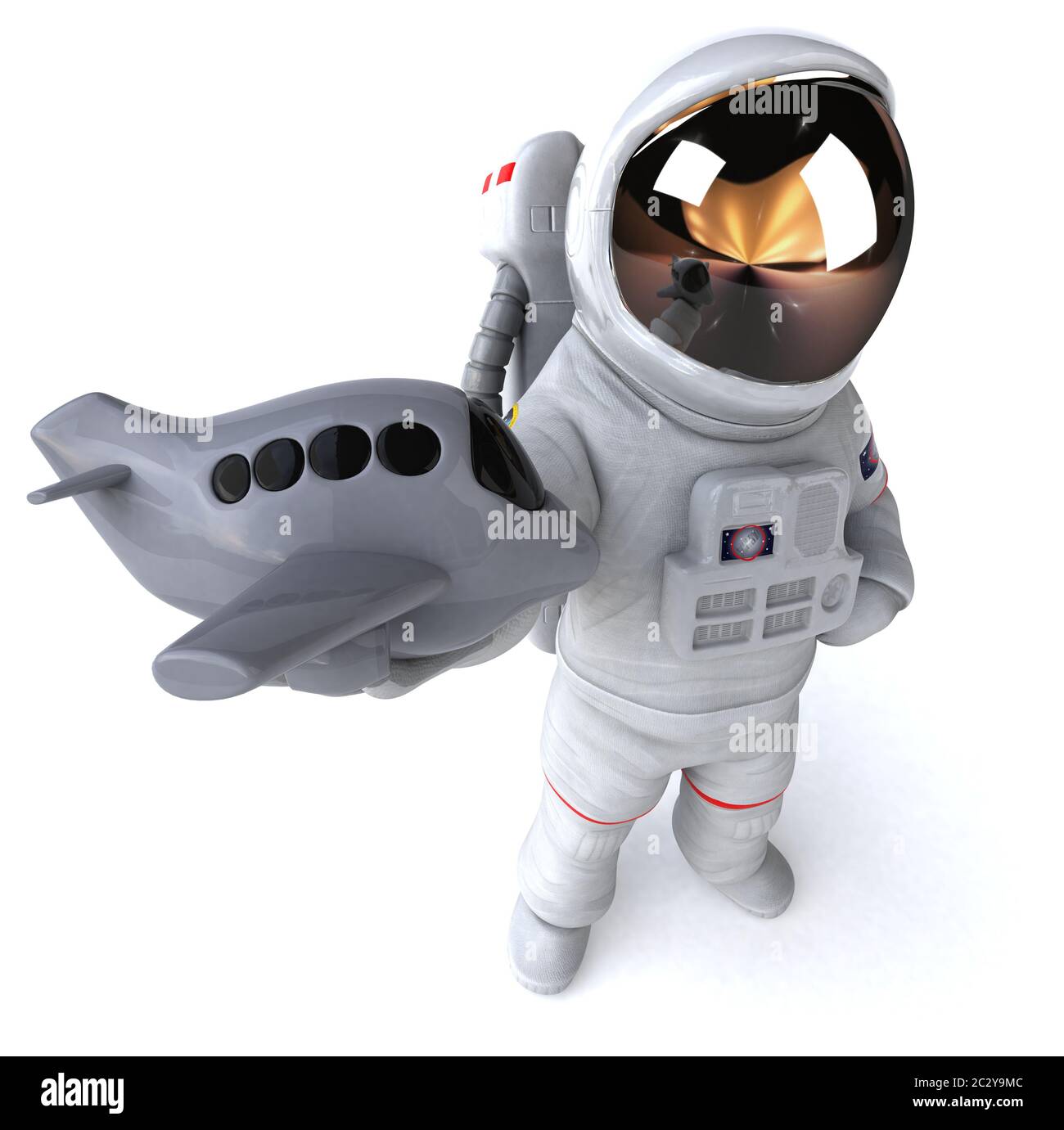 Spaß Astronaut - 3D-Darstellung Stockfoto