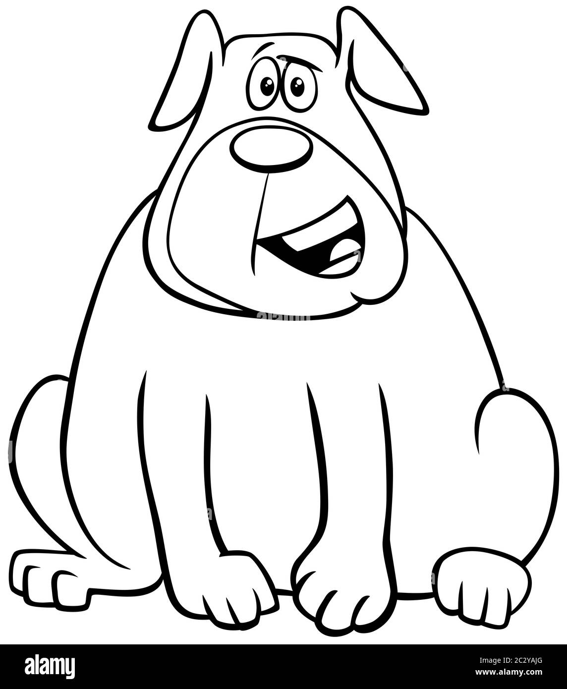 Cartoon Bulldog Schwarzweiss Stockfotos Und Bilder Alamy