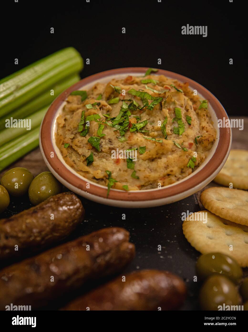 Vegane Speiseplatte Stockfoto