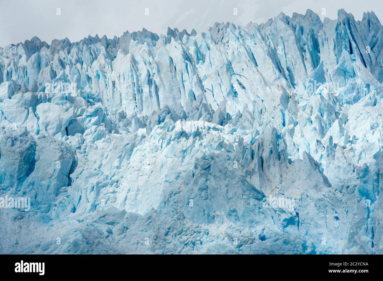 Gletscher in Cordillera Darwin Range, Patagonien, Chile, Südamerika Stockfoto