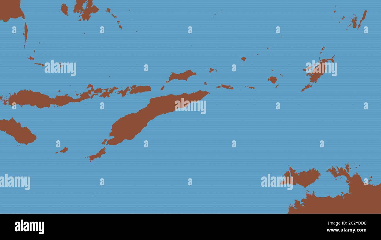 Musterkarte des Gebietes um die tektonische Platte Timor. 3D-Rendering Stockfoto