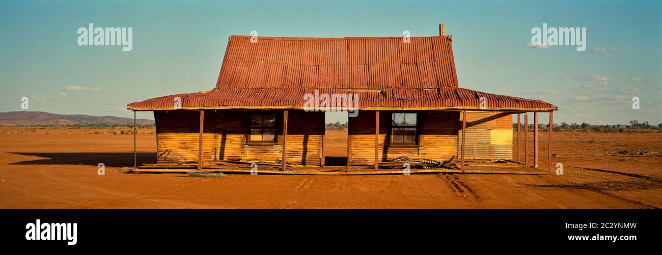 Verlassene Haus in der Wüste, Silverston, New South Wales, Australien Stockfoto