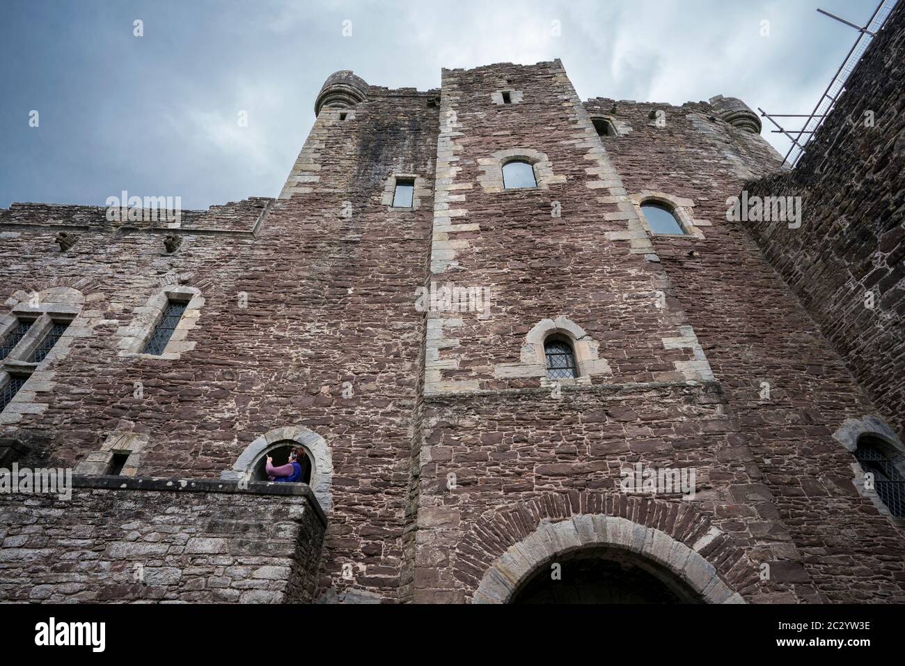 Äußere Detail von Doune Castle, Stirling, Schottland, Großbritannien Stockfoto