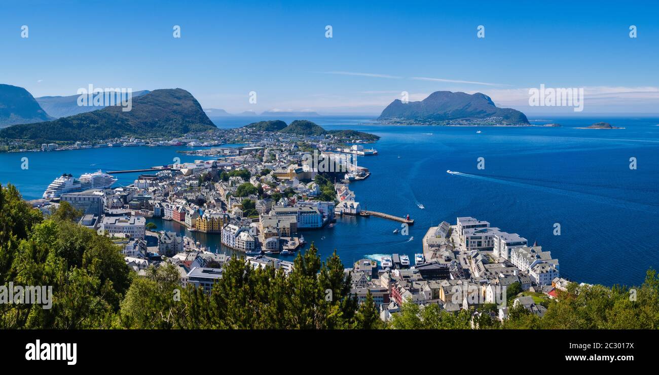 Stadtbild von Alesund, More Og Romsdal, Norwegen Stockfoto