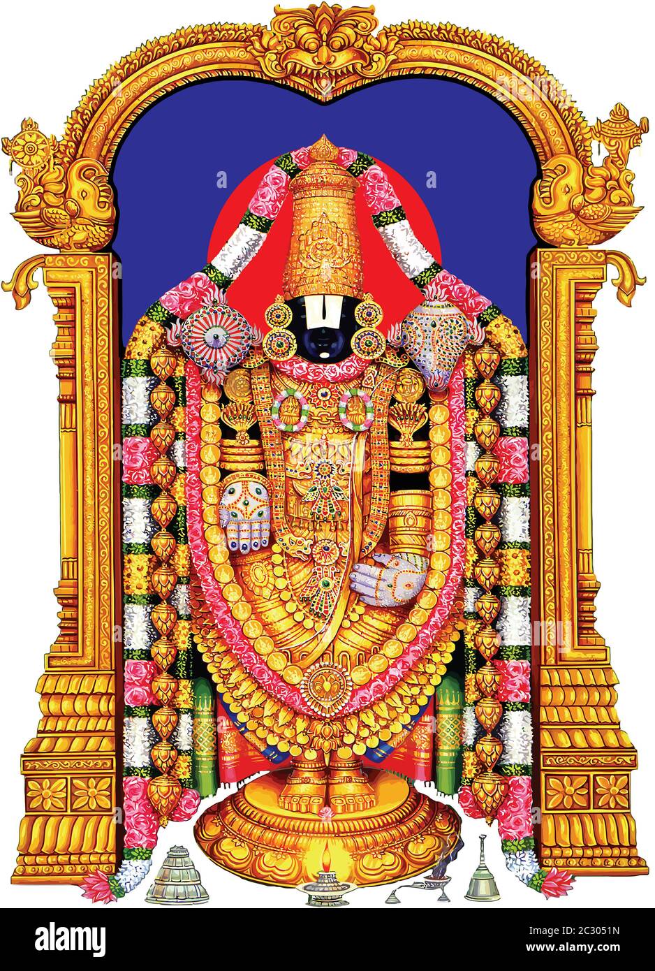 Lord venkateswara god hinduismus spirituelle heilige Illustration