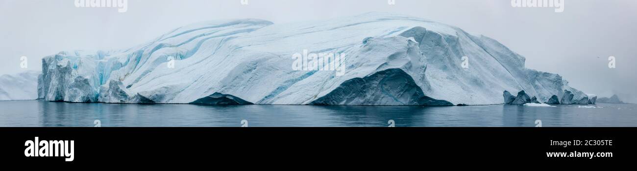 Landschaft mit Blick auf Eisberg, Ilulissat Icefjord, Grönland Stockfoto