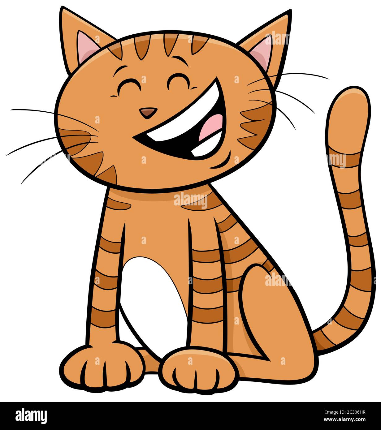 Lustige Comic Katze oder Kätzchen Cartoon Tier Charakter Stockfotografie -  Alamy