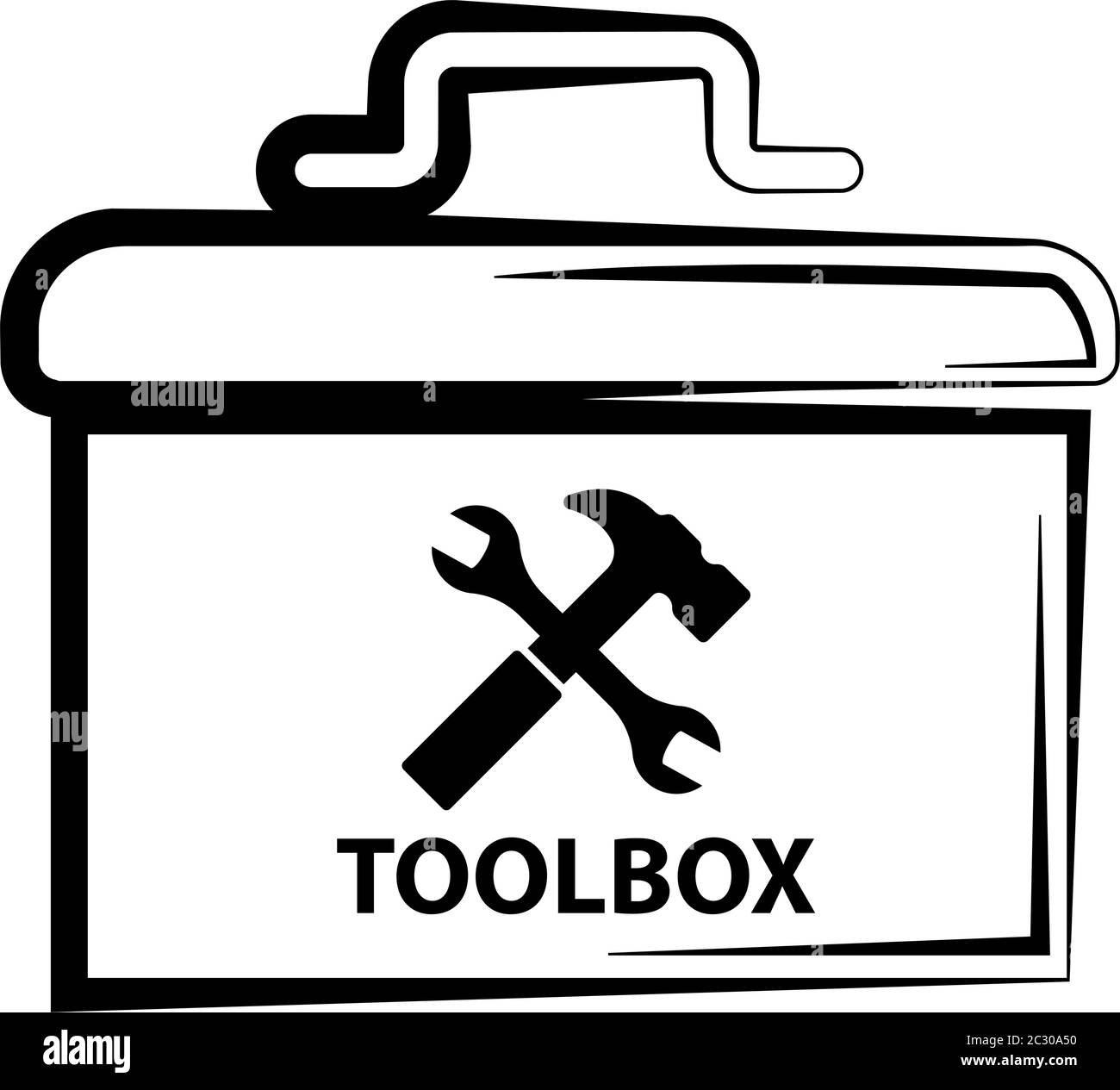 Toolbox Symbol Vektorgrafik Illustration Stock Vektor