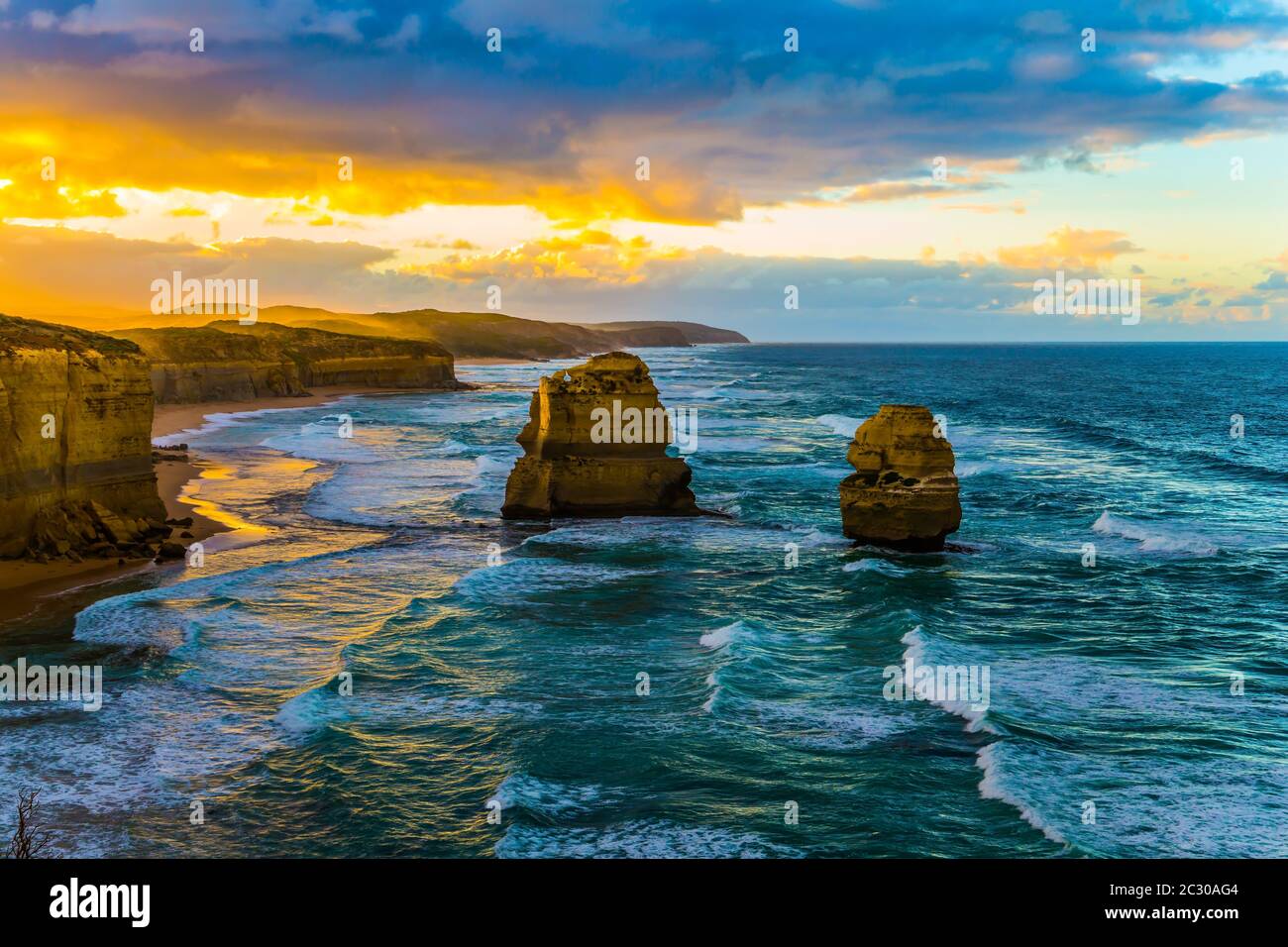 Fabelhaftes Licht an der Pazifikküste Stockfoto