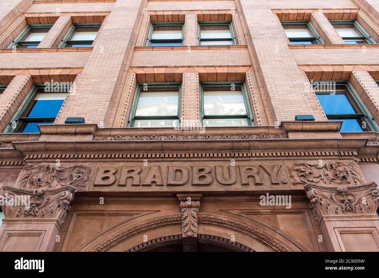 Architektur, Geschäftsgebäude Bradbury Building von 1893, S Broadway, Downtown Los Angeles, Los Angeles, Kalifornien, USA Stockfoto