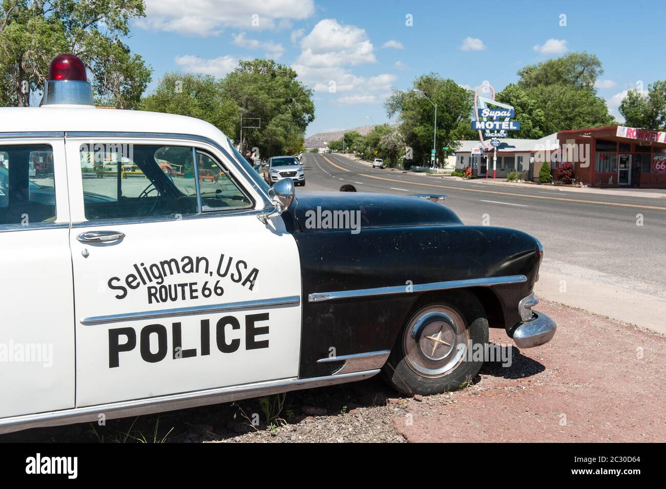 Altes Polizeiauto, Oldtimer Police, historische Route 66, Seligman