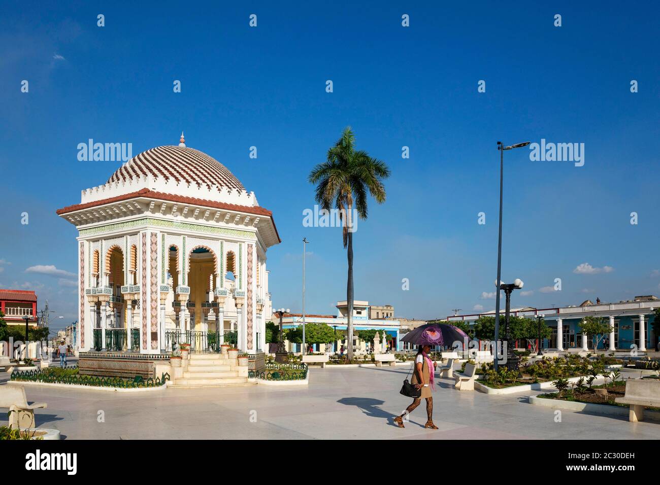 Der auffällige Pavillon im Parque Cespedes, Manzanillo, Kuba Stockfoto