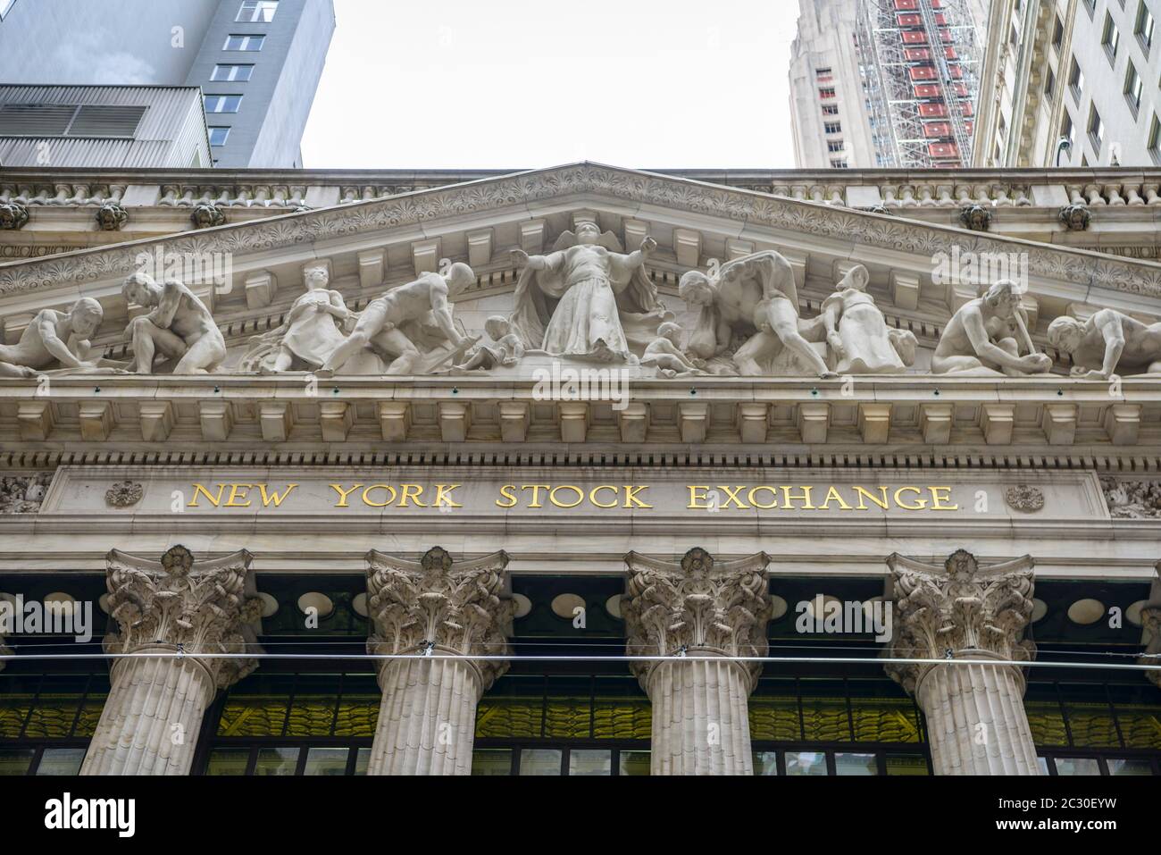 New York Stock Exchange Building, NYSE, Wall Street, Financial District, Manhattan, New York City, New York State, USA Stockfoto