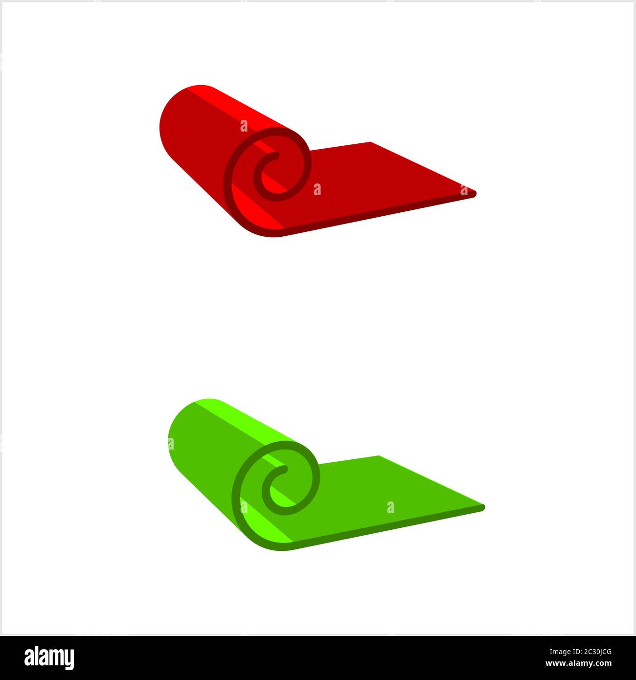 Roll Icon, Matte, Teppich, Teppich Oder Papier Roll Icon Von Allem, Vektor Art Illustration Stock Vektor