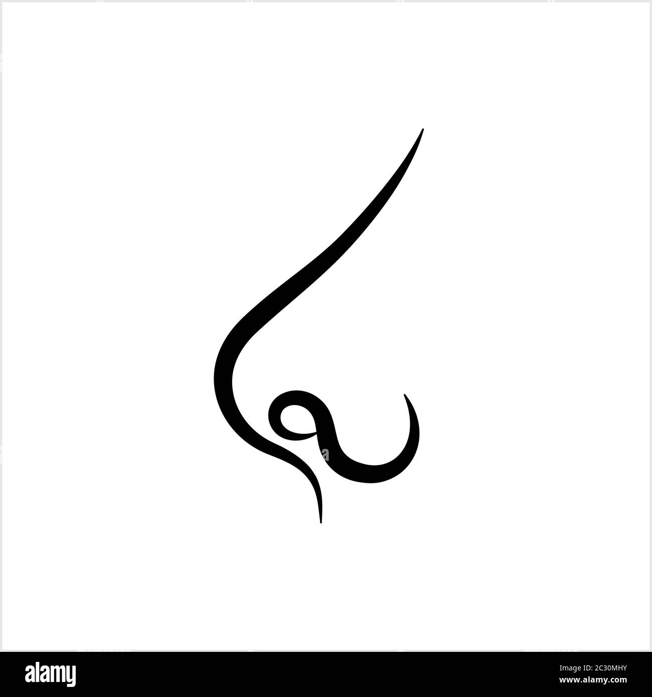 Nase Symbol, Menschliche Nase Symbol, Vektor-Kunst Illustration Stock Vektor