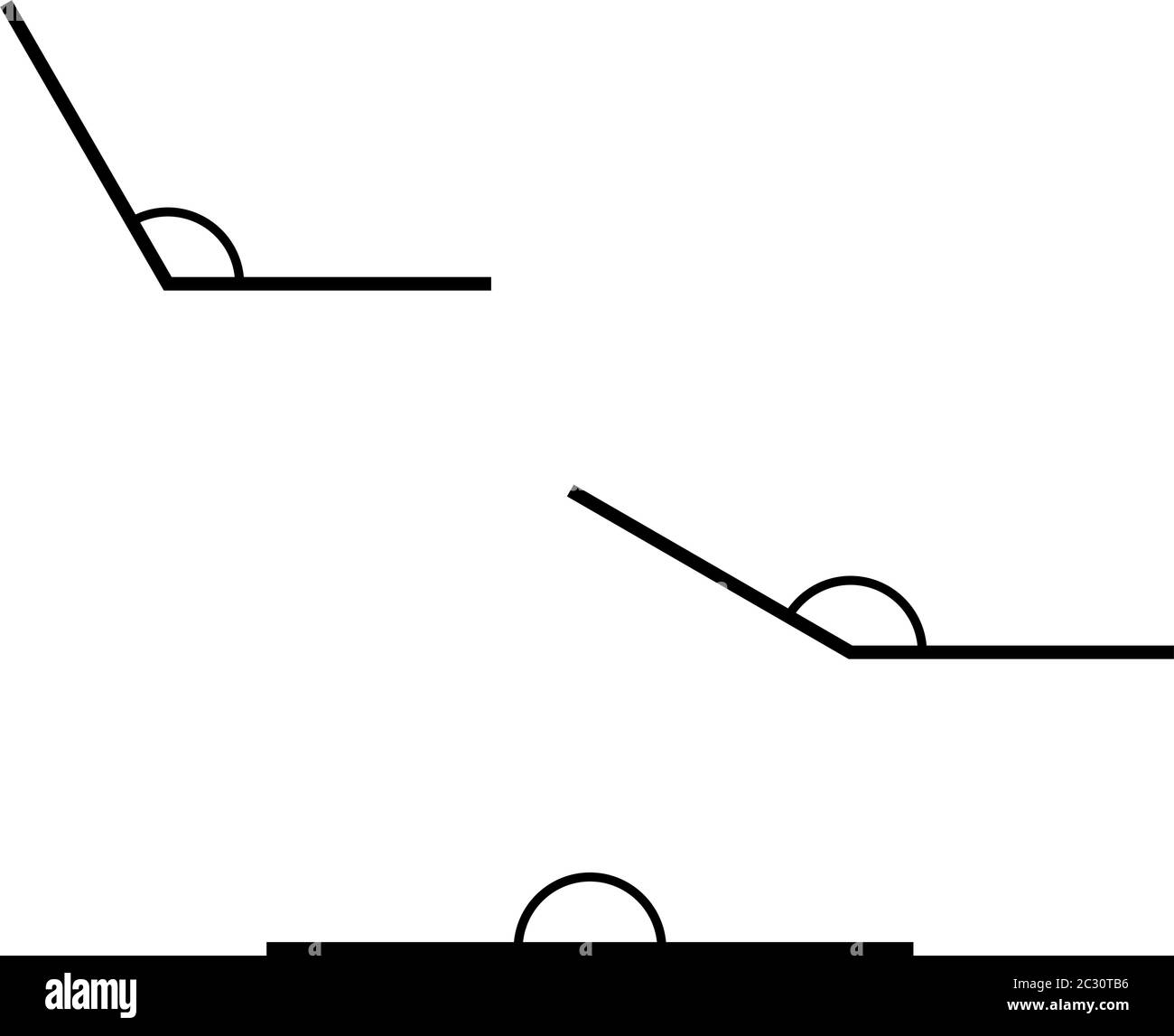 Winkel Icon Kollektion Vektor Kunst Illustration Stock Vektor