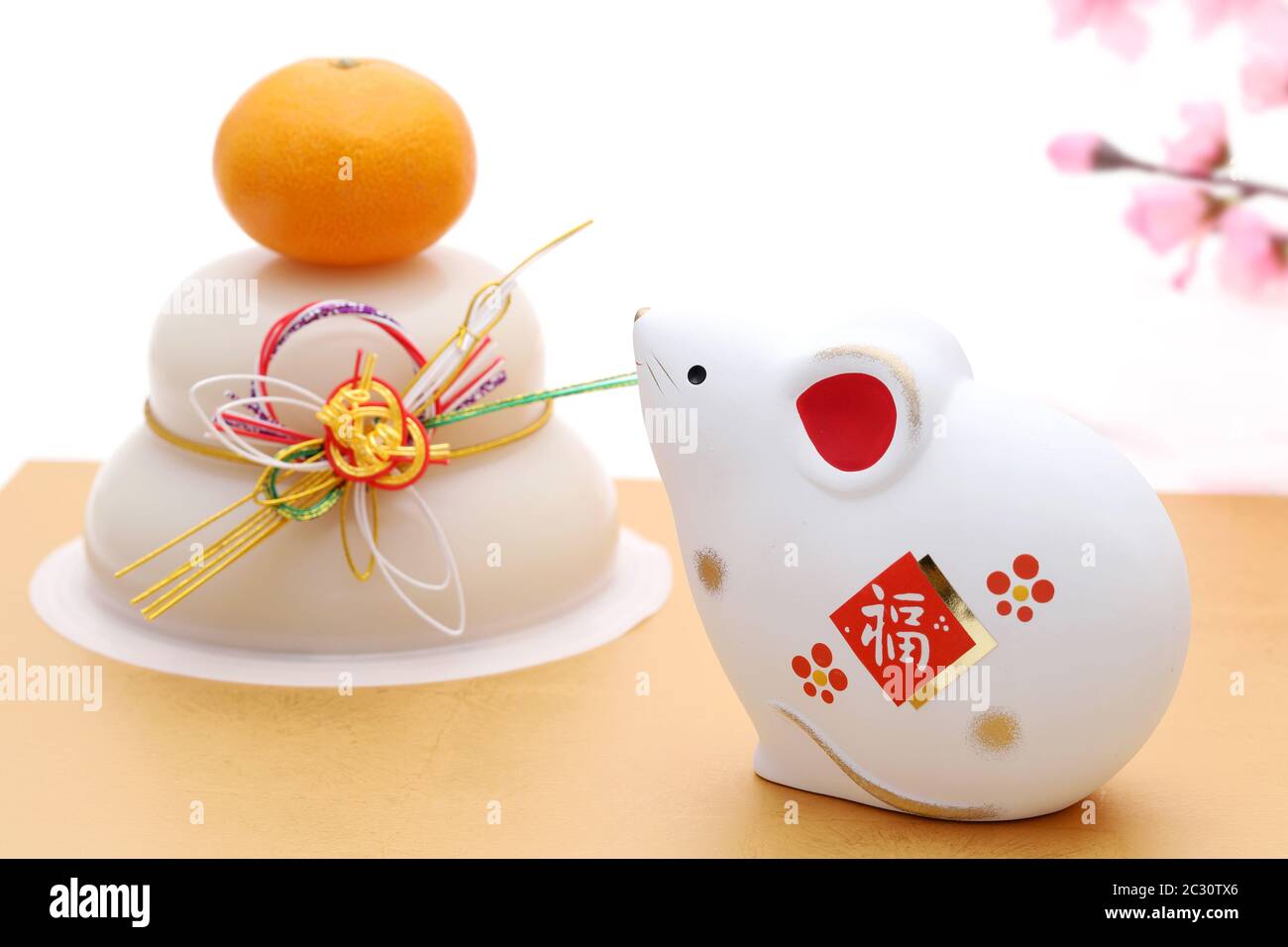 Puppen von Nezumi Maus. Japanische New Year Karte. Japanische neues Jahr Maus Objekt. Stockfoto