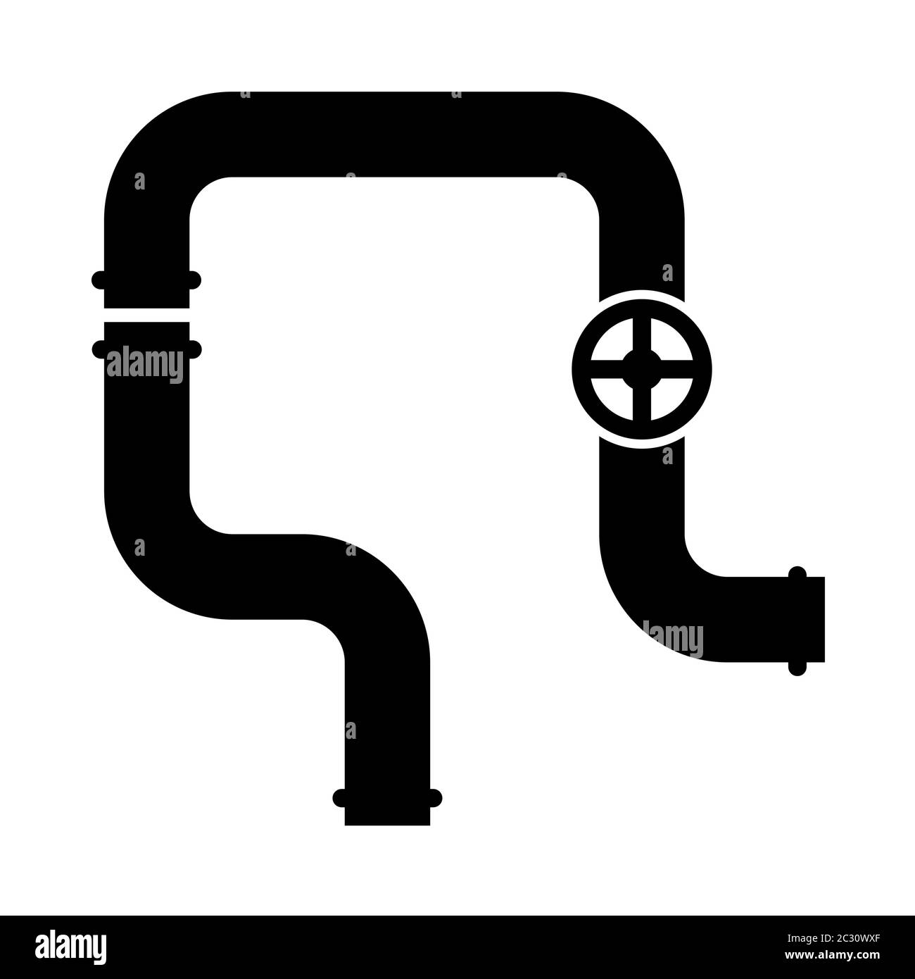 Pipe Icon, Pipe Fitting Icon Vektor-Art Illustration Stock Vektor