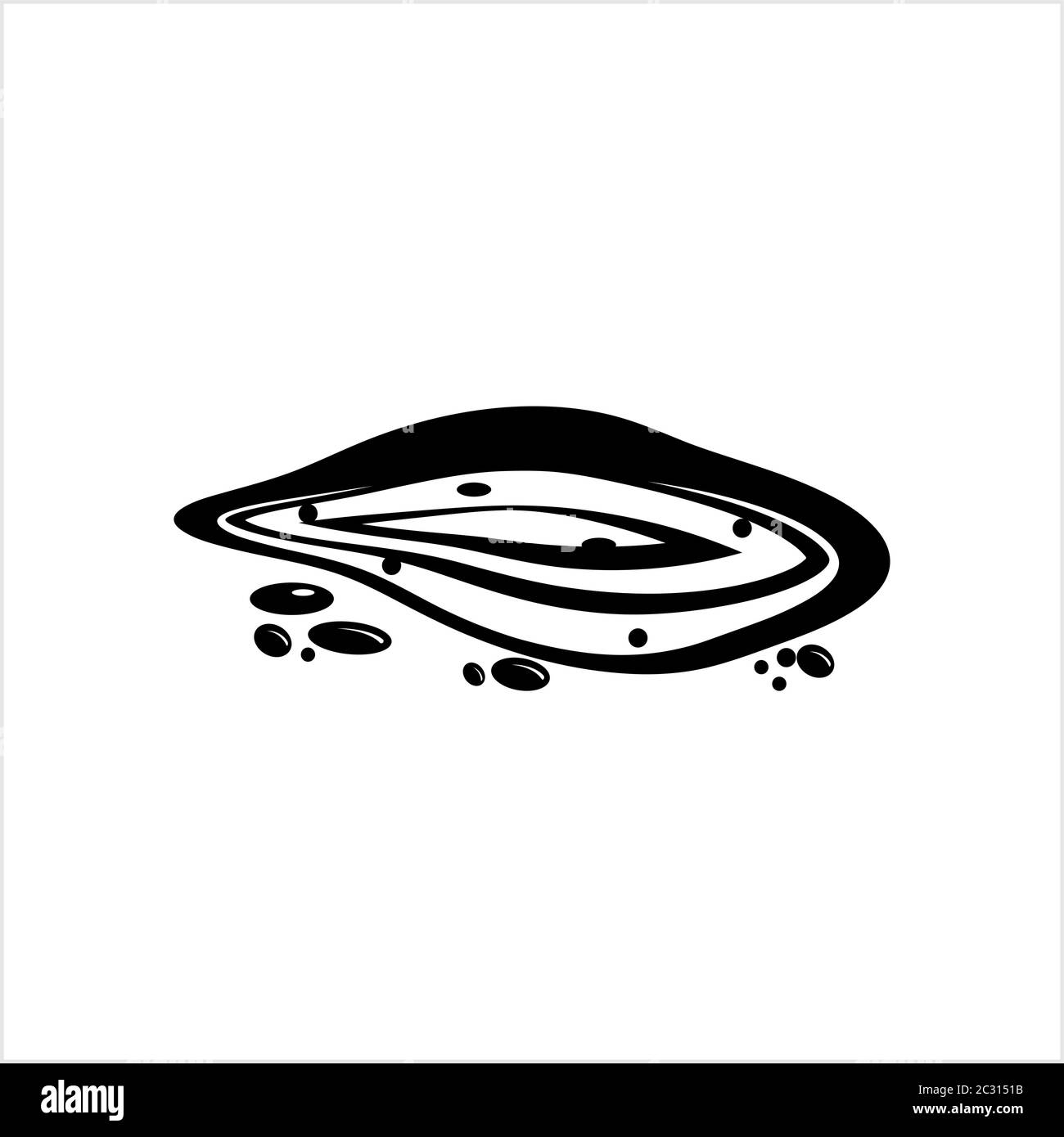 Teich-Symbol, Wasser Teich-Symbol Vektor-Kunst Illustration Stock Vektor